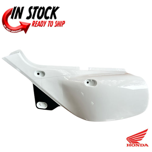 HONDA LEFT SIDE COVER NUMBER PLATE PANEL 1993-2024 XR650L OEM GENUINE WHITE